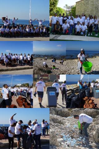 Action program of TotalEnergies employees where they took part in a beach cleaning day in Amchit with the support of Swim Initiative* on Friday 26 November.